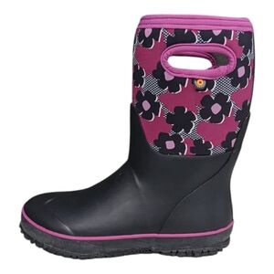 Bogs Classic Grasp Petal Flowers Rainboots Rain Boot Girl's 5 Women's 7